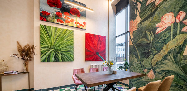 Атмосферное пространство с цветами