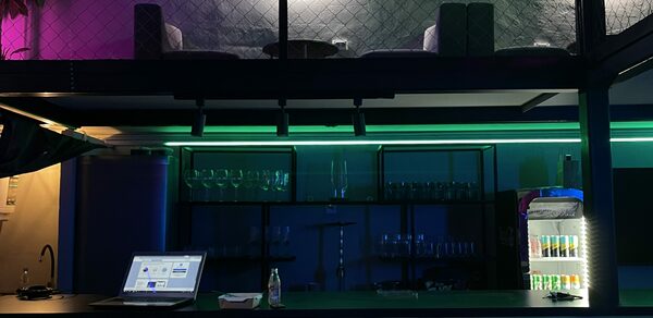 The Portal. Тёмный неоновый лофт