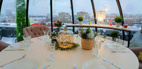 Купол на крыше с панорамным видом