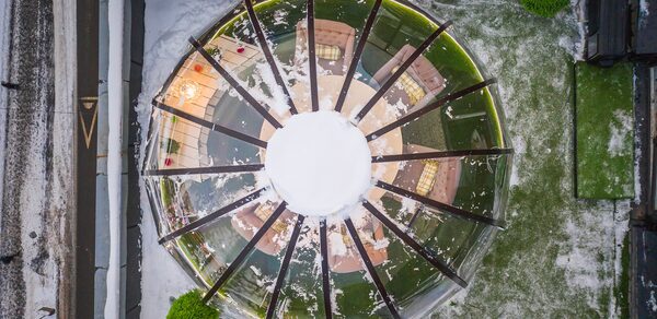 Купол на крыше с панорамным видом