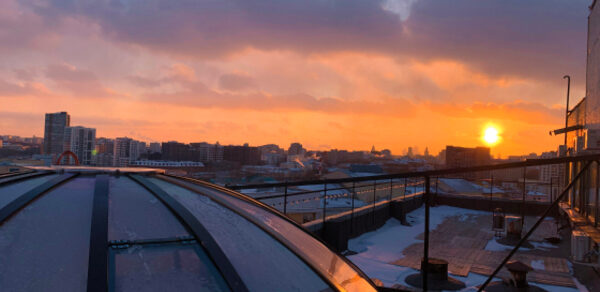 Купол на крыше с панорамным видом