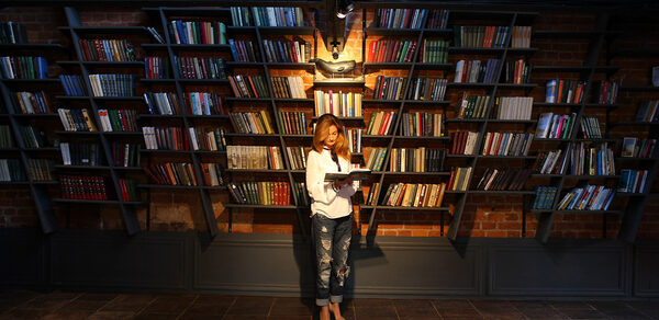 Deworkacy Красный Октябрь Лофт-библиотека с камином 