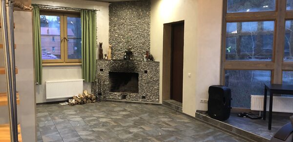 Загородный дом с камином 