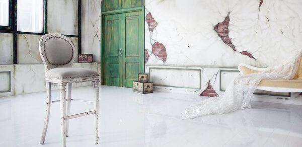 Apriori Photo Нежный лофт с арочными окнами 