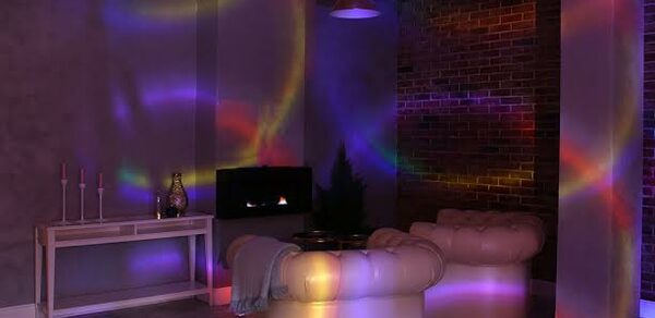 Лофт с кухней и камином 