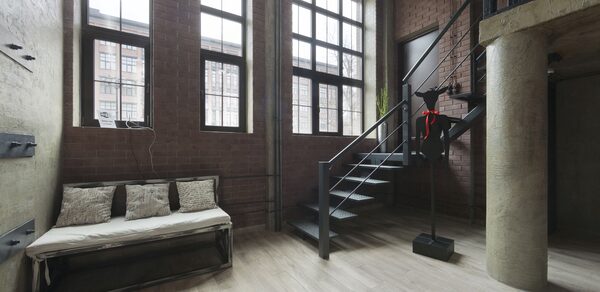 Кирпичный двухуровневый лофт