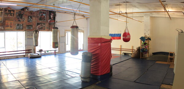 Sports hall with large windows