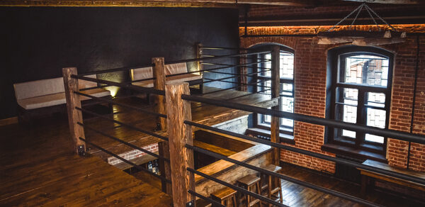 Two-story loft in a historic building 
