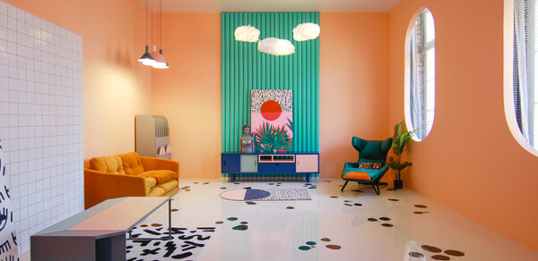 Vanguard Studio. Яркий лофт с неоновой подсветкой