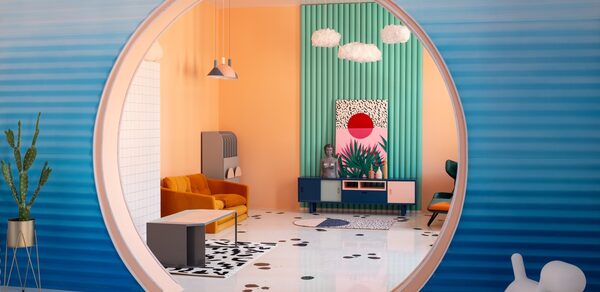 Vanguard Studio. Яркий лофт с неоновой подсветкой