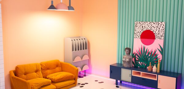 Vanguard Studio. Яркий лофт с неоновой подсветкой