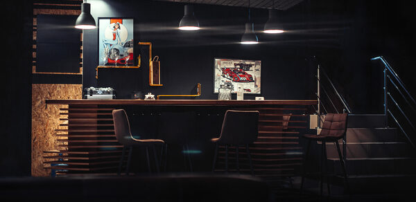 Брутальный лофт с барной стойкой