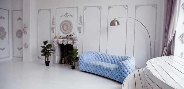  Mirseliz Светлый зал-лофт в классическом стиле