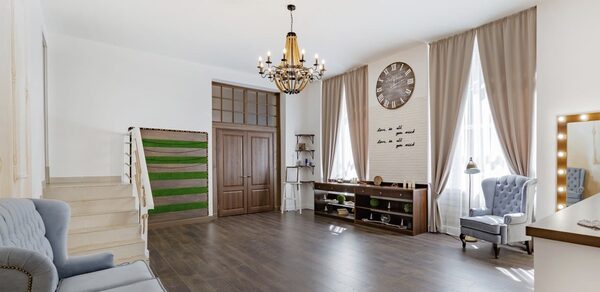 LOFT BANKET. Стилизованный лофт в светло-бежевых тонах