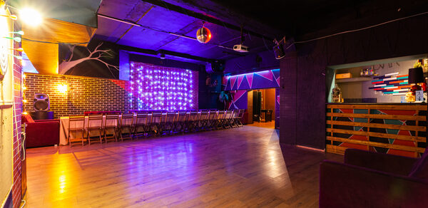 Loft with light music and table tennis