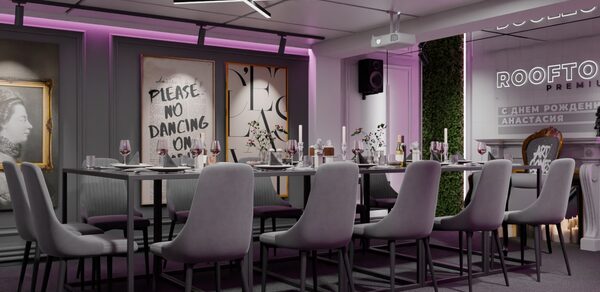 ИглуЛофт. Майами. Яркий лофт-зал с окнами на веранду 