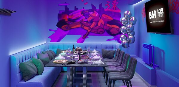 Лофт-центр Б69. Зал Акира с верандой на крыше