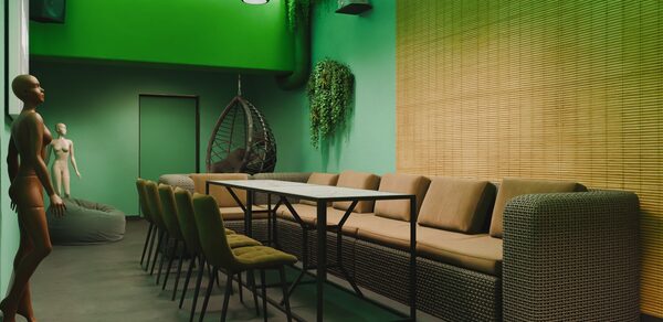 Лофт-центр Б69. Зал Бохо с верандой на крыше