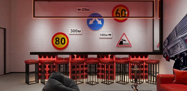 Лофт-центр Б69. Зал Форсаж с верандой на крыше