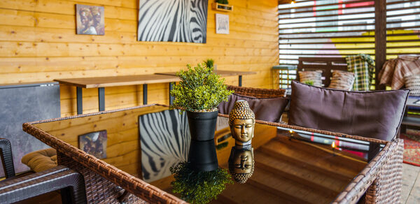 Уютный лофт с отдельным входом и внутренним двором с барбекю