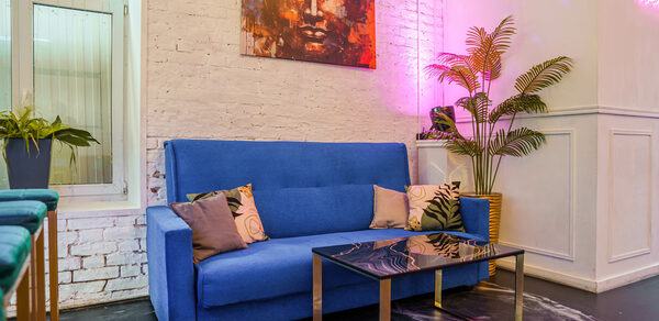 Уютный лофт с отдельным входом и внутренним двором с барбекю