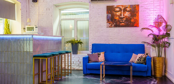 Уютный лофт с отдельным входом и внутренним двором с барбекю