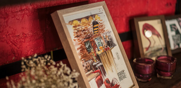 Эко-лофт с зелеными растениями