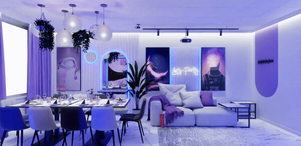 Дримлофт. Дизайнерский лофт-зал в белом оформлении