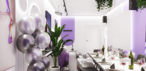 Дримлофт. Дизайнерский лофт-зал в белом оформлении