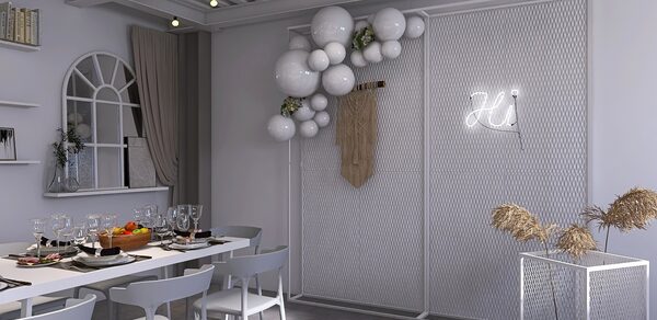 Светлый зал с барной стойкой