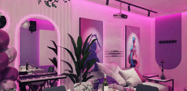 Чил лофт. Яркий лофт-зал для девичников