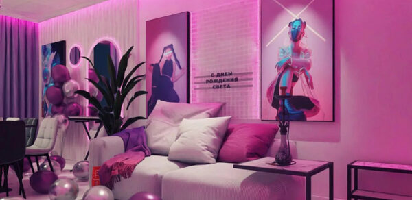 Чил лофт. Яркий лофт-зал для девичников