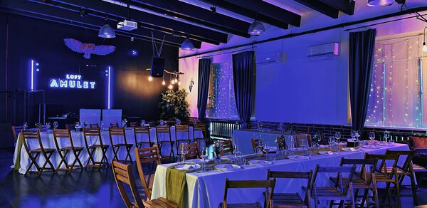 Просторный лофт с грилем и верандой