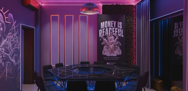 ИглуЛофт. Свифт. Античный лофт-зал с неоном