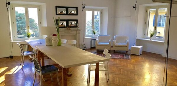A showroom in central Milan