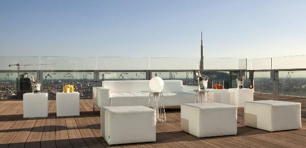 Skyscraper and panoramic terrace