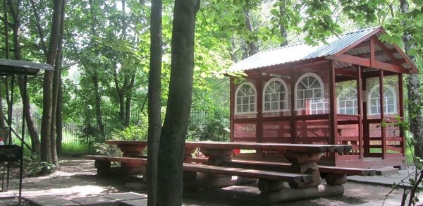 Беседка с мангалом для шашлыка