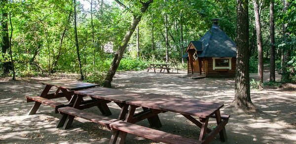 Кемпинговая зона на Путяевских прудах парка Сокольники