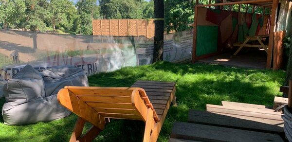 Беседка в стиле ЛОФТ для шашлыка и отдыха