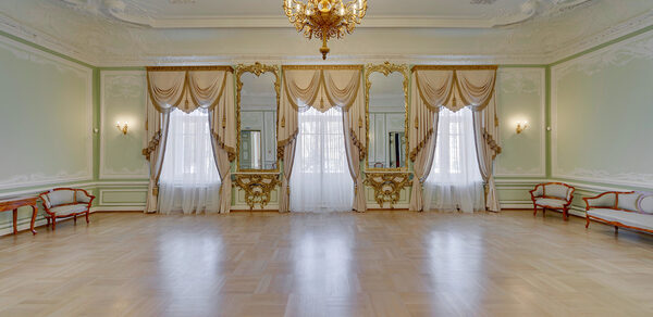 Милютин. Банкетный зал в зеленых тонах