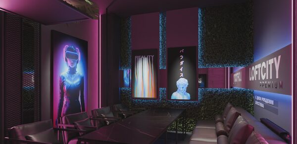 Стильный лофт с авторским дизайном с верандой на крыше