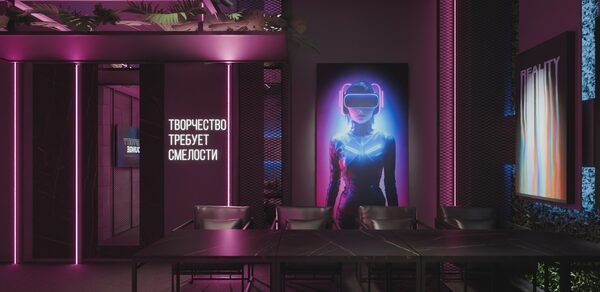 Стильный лофт с авторским дизайном с верандой на крыше