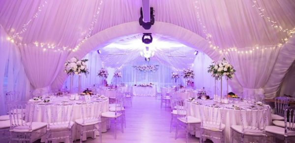 Villa Arcobaleno. Банкетный шатер с панорамным остеклением