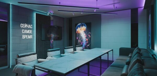 Лофт с морской атмосферой с верандой на крыше