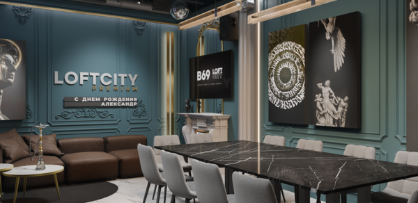 Эрмитаж. Лофт с большими окнами и стильным дизайном