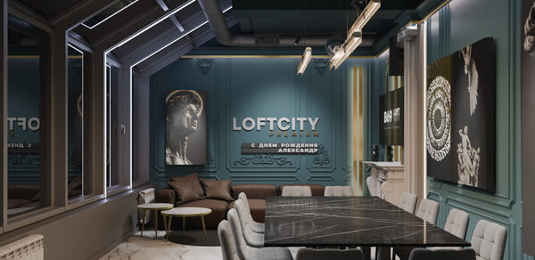 Эрмитаж. Лофт с большими окнами и стильным дизайном