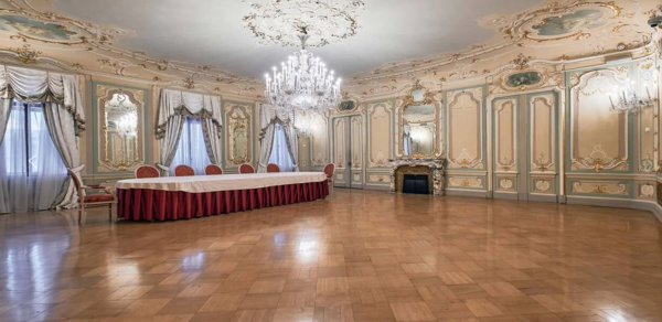 Светлый зал с камином для торжественных приемов