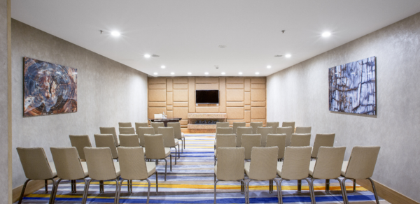 Многофунциональный зал с камином