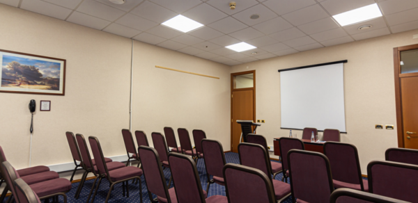 Светлый зал для деловых мероприятий в отеле