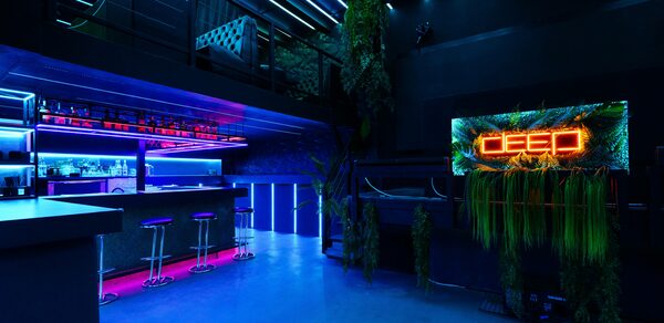 Deep. Двухуровневый неоновый клуб